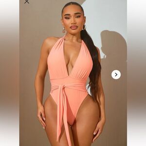 NWOT fashion coral one piece swimsuit